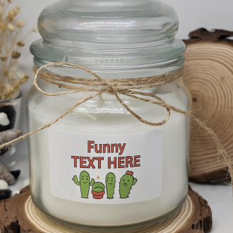 funny quote candle by MysticGlow with soy wax and humorous label